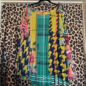 Floral and Geometric Patterned Skirt